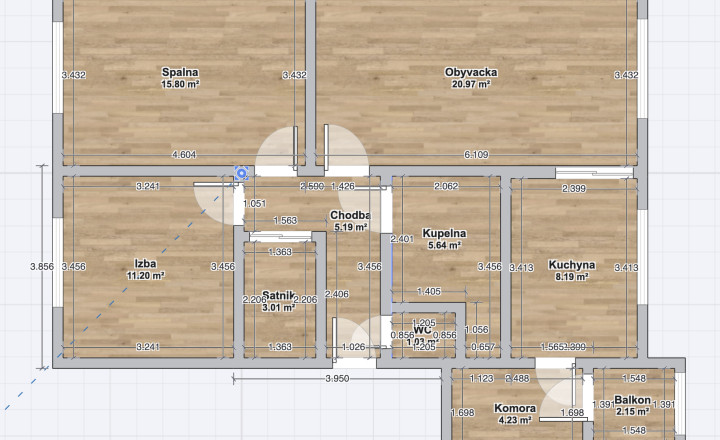 Rezervované. ViP. 3-izbový byt Zvolen, 81 m², balkón, - fotografia 12