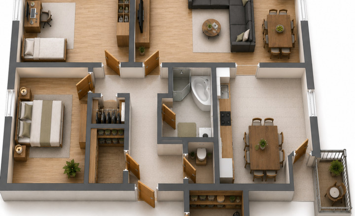 Rezervované. ViP. 3-izbový byt Zvolen, 81 m², balkón, - fotografia 13